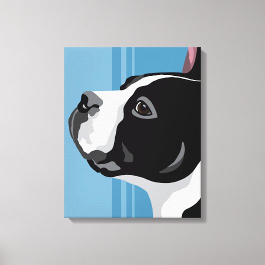 Toile d'art Boston Terrier (Recto)