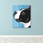 Toile d'art Boston Terrier (Insitu (Plancher de Bois))