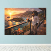 Toile d'art Cockapoo Sunset – Art pour chiens de v (Insitu (Plancher de Bois))