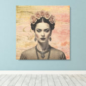 Toile d'art couronne rustique Frida Rose (Insitu (Plancher de Bois))