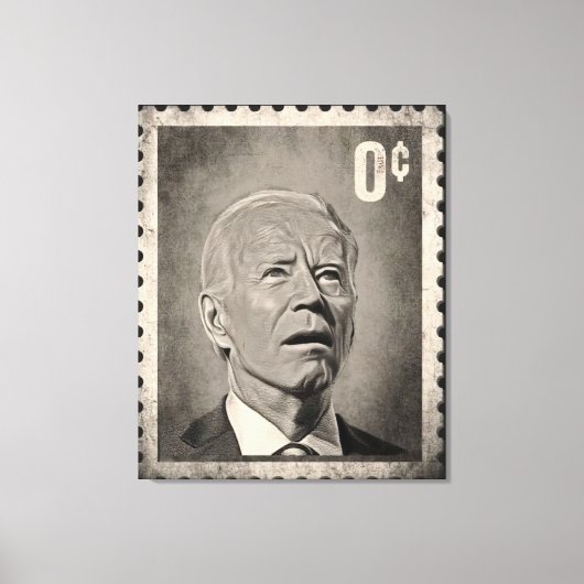 Toile d'art de mème Biden 0 Cent (Recto)