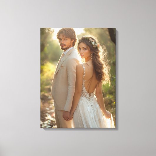 Toile d'art de photo de mariage (Recto)