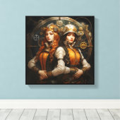 Toile d'art du zodiaque Gémeaux (Insitu (Plancher de Bois))