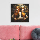 Toile d'art du zodiaque Gémeaux (Insitu(Salon))