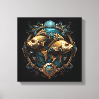 Toile d'art du zodiaque Poissons