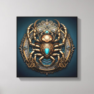 Toile d'art du zodiaque Scorpion – Mechanica Astra