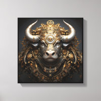 Toile d'art du zodiaque Taureau