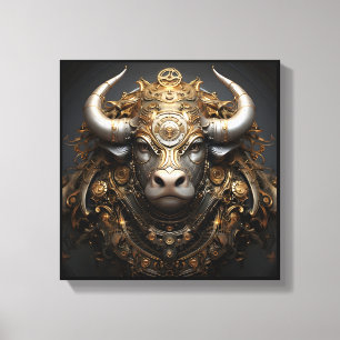 Toile d'art du zodiaque Taureau