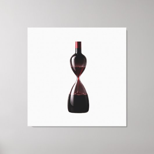 Toile d'art en forme de sablier pour vin (Recto)