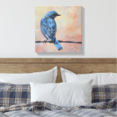 Toile d'art enrobée de Bleu des Rocheuses (Insitu(Chambre))