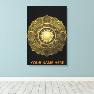 Toile d'art fine Ivory Helios Mandala