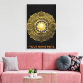 Toile d'art fine Ivory Helios Mandala (Insitu(Salon))