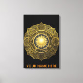 Toile d'art fine Ivory Helios Mandala (Recto)