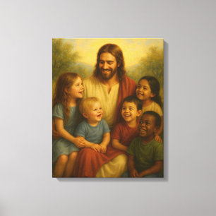 Toile D'Art Mur LDS Jesus Et Children™