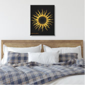 Toile d'art mural céleste Éclipse solaire dorée Ca (Insitu(Chambre))