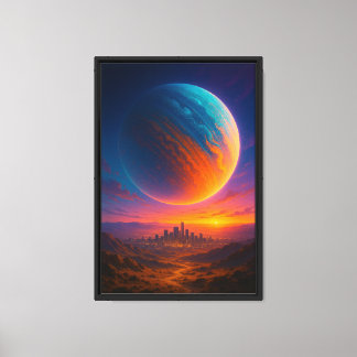 Toile d'art mural cosmique futuriste – Surréaliste