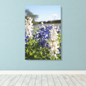 Toile d'art mural de bleuets bleus et blancs du Te (Insitu (Plancher de Bois))