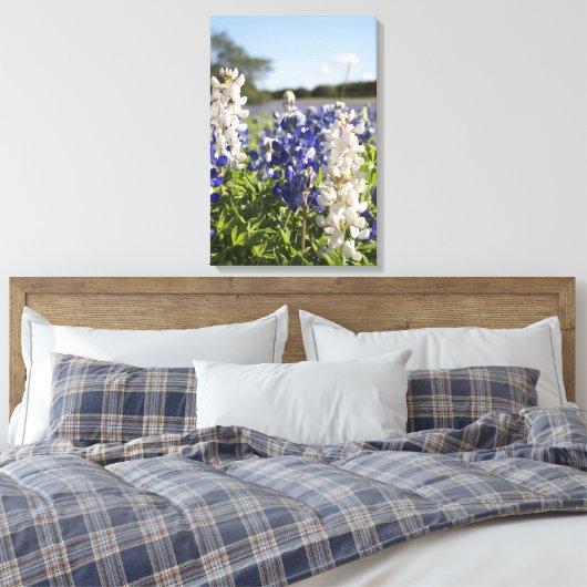 Toile d'art mural de bleuets bleus et blancs du Te (Insitu(Chambre))