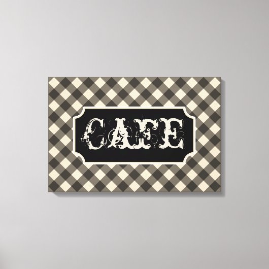 Toile d'art mural de café vintage noir (Recto)