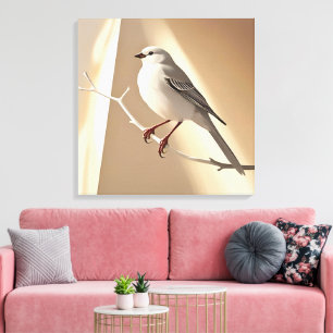 Toile d'art mural d'oiseau moineau Petit oiseau
