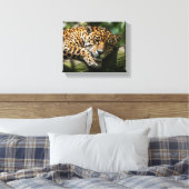 toile d'art mural représentant un léopard endormi (Insitu(Chambre))