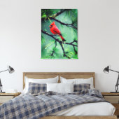 Toile d'art mural rouge Cardinal Oiseau (Insitu(Chambre))