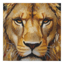 Toile d'art murale de gros plan Lion