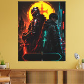 Toile d'art père-fils Cyber Knight (Insitu(Salon))