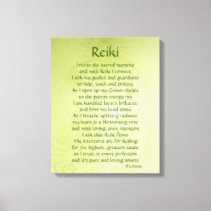 Toile d'art poème Reiki