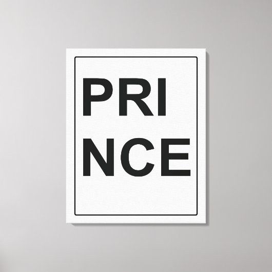 Toile d'art "Prince" par Billy Bernie (Recto)