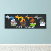 Toile d'art Pure Michigan Seasons (Insitu (Plancher de Bois))