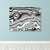 Toile d'art rayé noir et blanc (Insitu (Plancher de Bois))