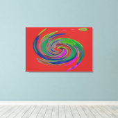 Toile d'art Red Whirlwind (Insitu (Plancher de Bois))