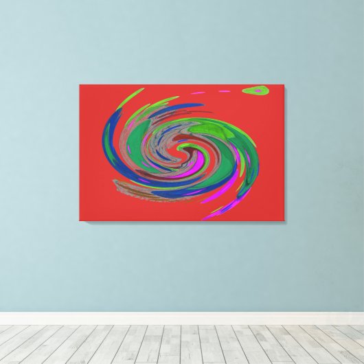 Toile d'art Red Whirlwind (Insitu (Plancher de Bois))