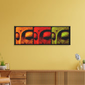 Toile d'art triptyque Bouddha Visages (Insitu(Salon))