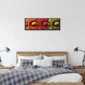 Toile d'art triptyque Bouddha Visages (Insitu(Chambre))