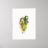 Toile d'art vectoriel de microphone 30" x 40" (Recto)