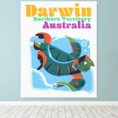 Toile Darwin, Territoire du Nord Australie affiche de vo (Insitu (Plancher de Bois))