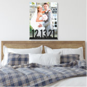 Toile DATE DE PHOTO DE MARIAGE mémoire gras superpositio (Insitu(Chambre))