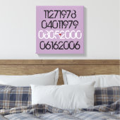 Toile Dates spéciales désorganisées (Insitu(Chambre))