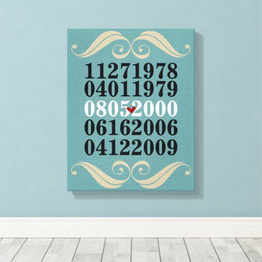 Toile Dates spéciales d'origine (Insitu (Plancher de Bois))