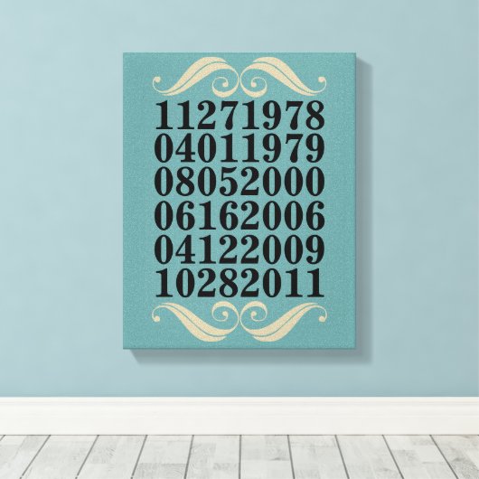 Toile Dates spéciales d'origine (Insitu (Plancher de Bois))