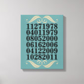 Toile Dates spéciales d'origine (Recto)