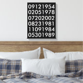 Toile Dates spéciales modernes (Insitu(Chambre))