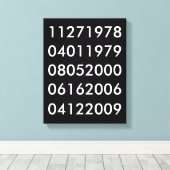 Toile Dates spéciales modernes (Insitu (Plancher de Bois))