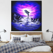 Toile Dauphin au clair de lune (Insitu(Chambre))