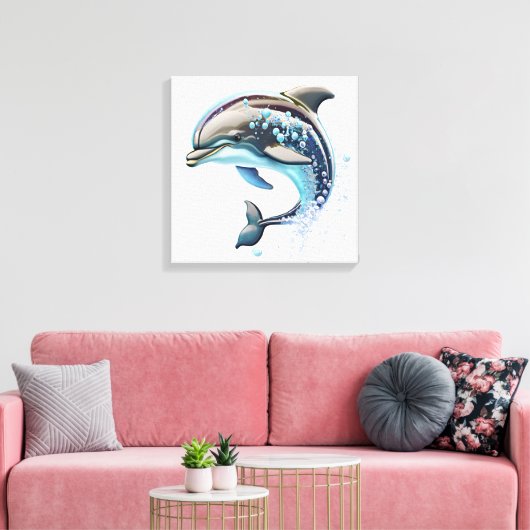Toile Dauphin dansant (Insitu(Salon))