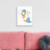 Toile Dauphin en astronaute avec costume (Insitu(Salon))