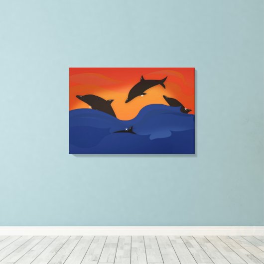 Toile Dauphins (Insitu (Plancher de Bois))