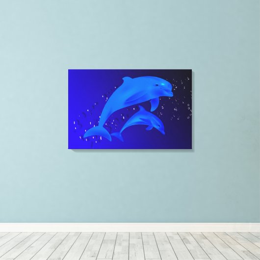 Toile Dauphins (Insitu (Plancher de Bois))